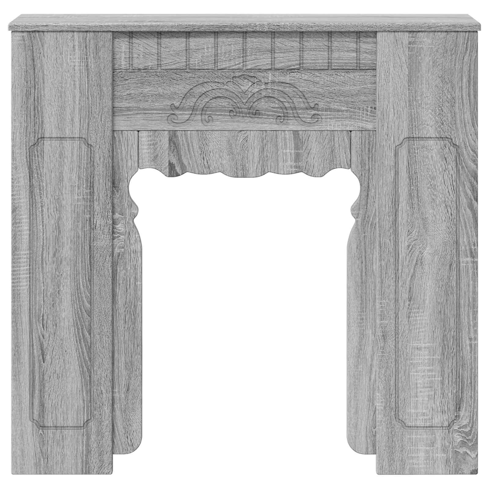 Cornice per camino Sonoma grigio 93 x 20 x 89 cm
