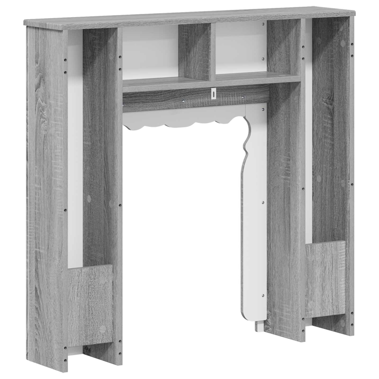Cornice per camino Sonoma grigio 93 x 20 x 89 cm