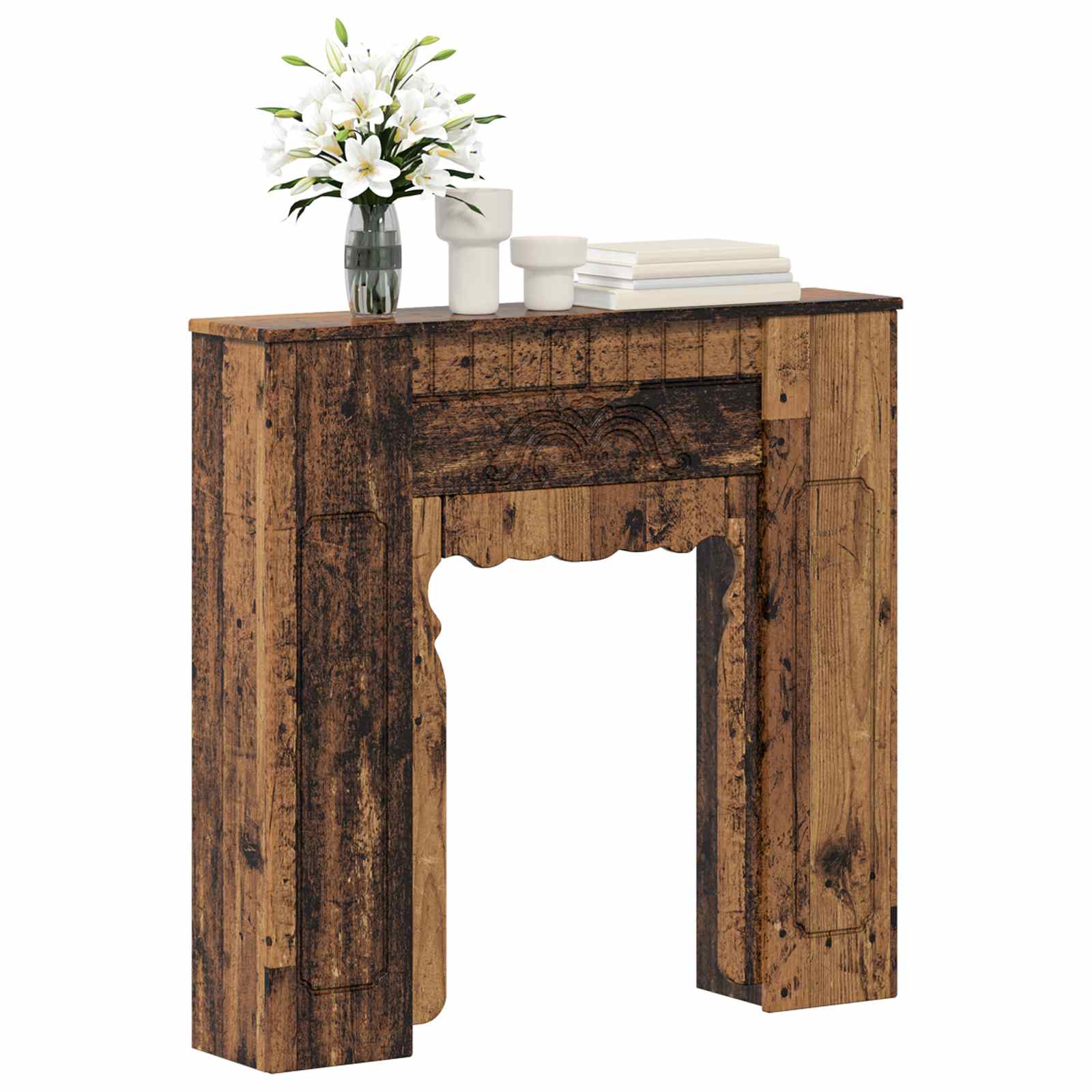 Cornice per camino Legno antico 93 x 20 x 89 cm