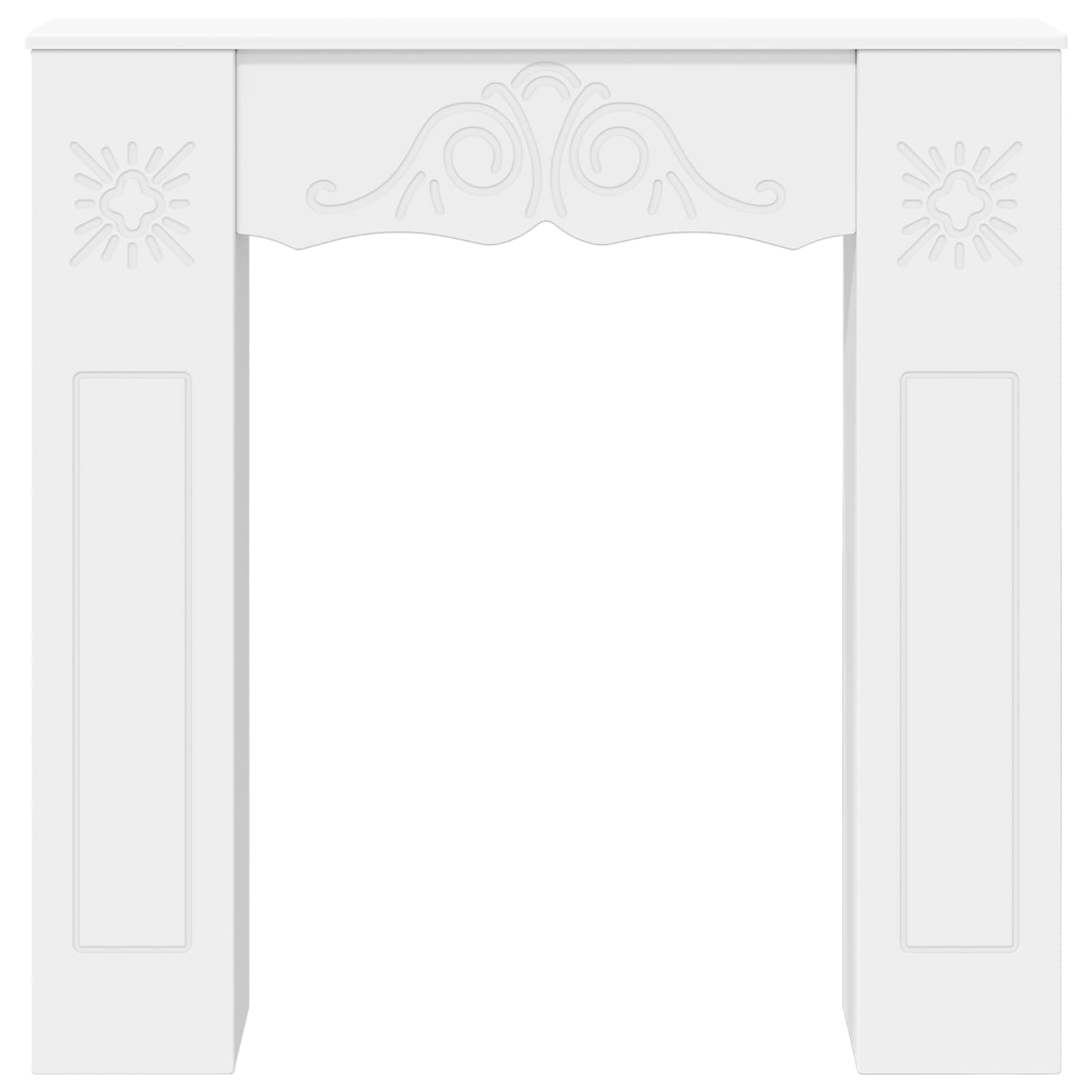 Cornice per camino Bianco 102 x 20 x 102 cm