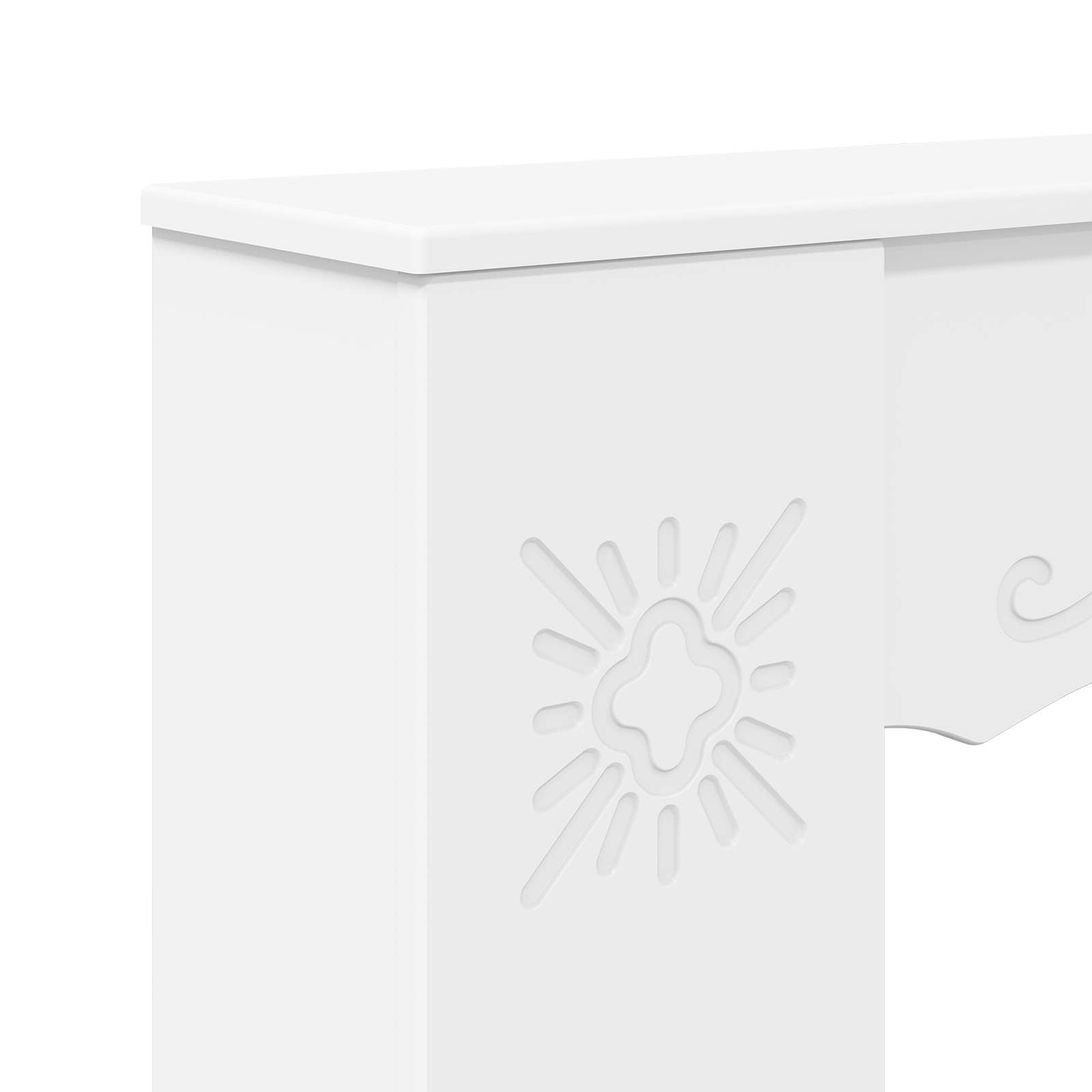 Cornice per camino Bianco 102 x 20 x 102 cm