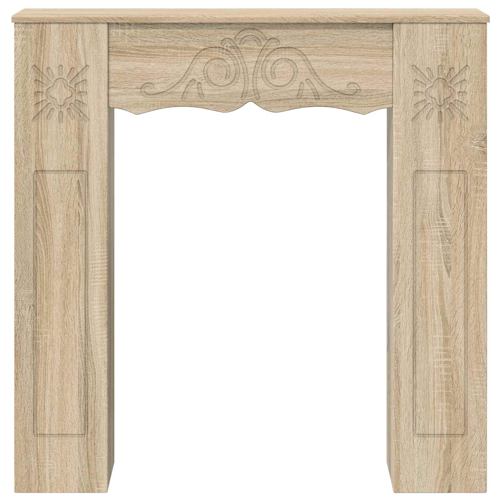 Cornice per camino Rovere Sonoma 102 x 20 x 102 cm