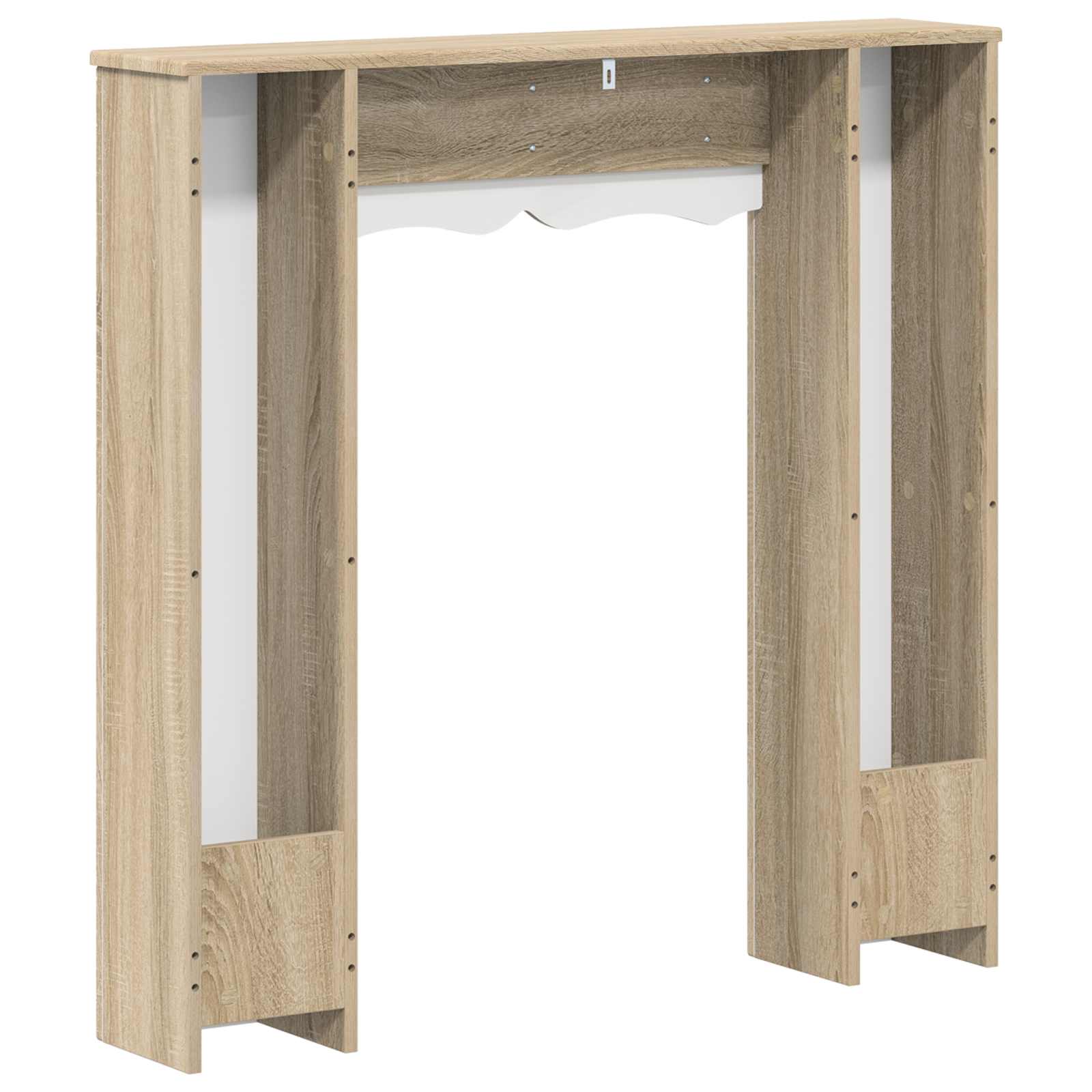 Cornice per camino Rovere Sonoma 102 x 20 x 102 cm