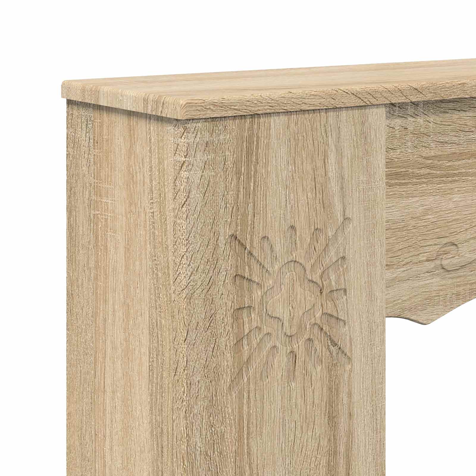 Cornice per camino Rovere Sonoma 102 x 20 x 102 cm