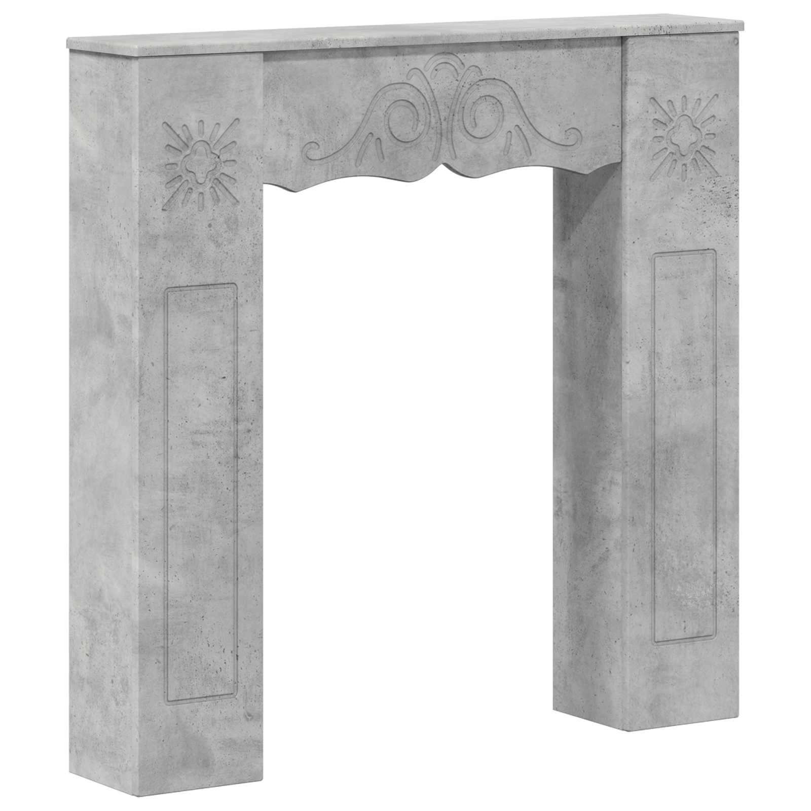 Cornice per camino Grigio Cemento 102 x 20 x 102 cm