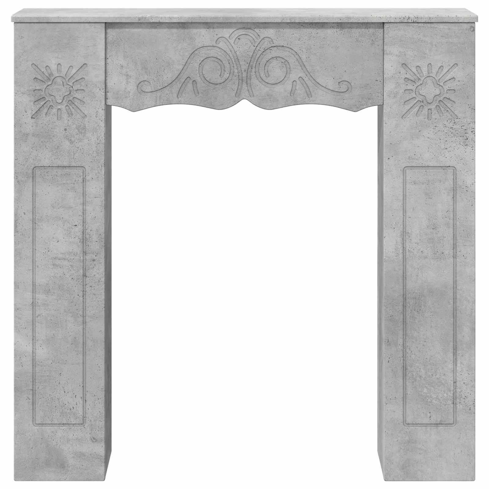 Cornice per camino Grigio Cemento 102 x 20 x 102 cm