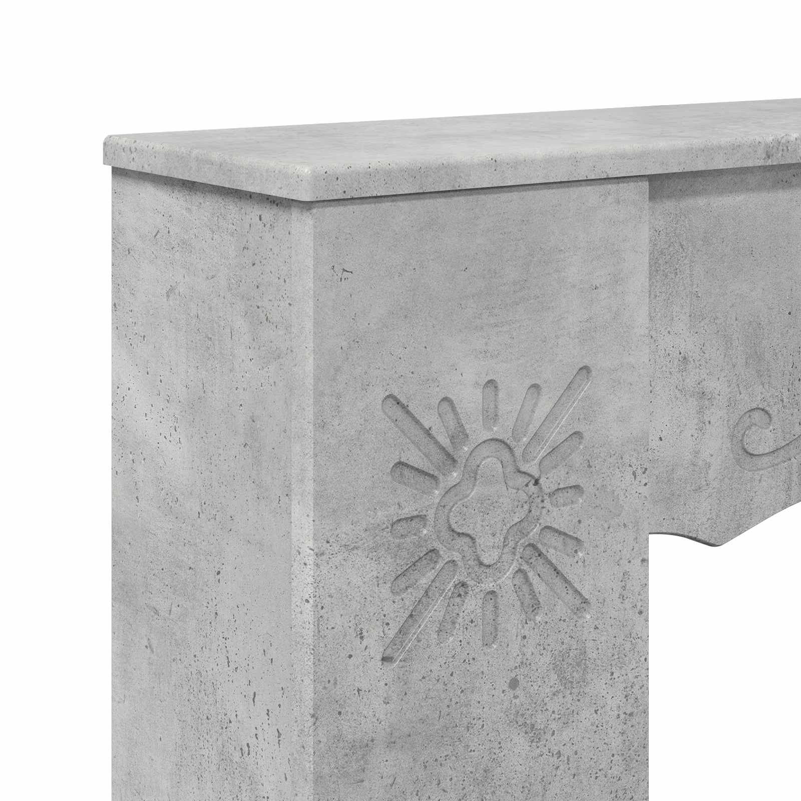 Cornice per camino Grigio Cemento 102 x 20 x 102 cm