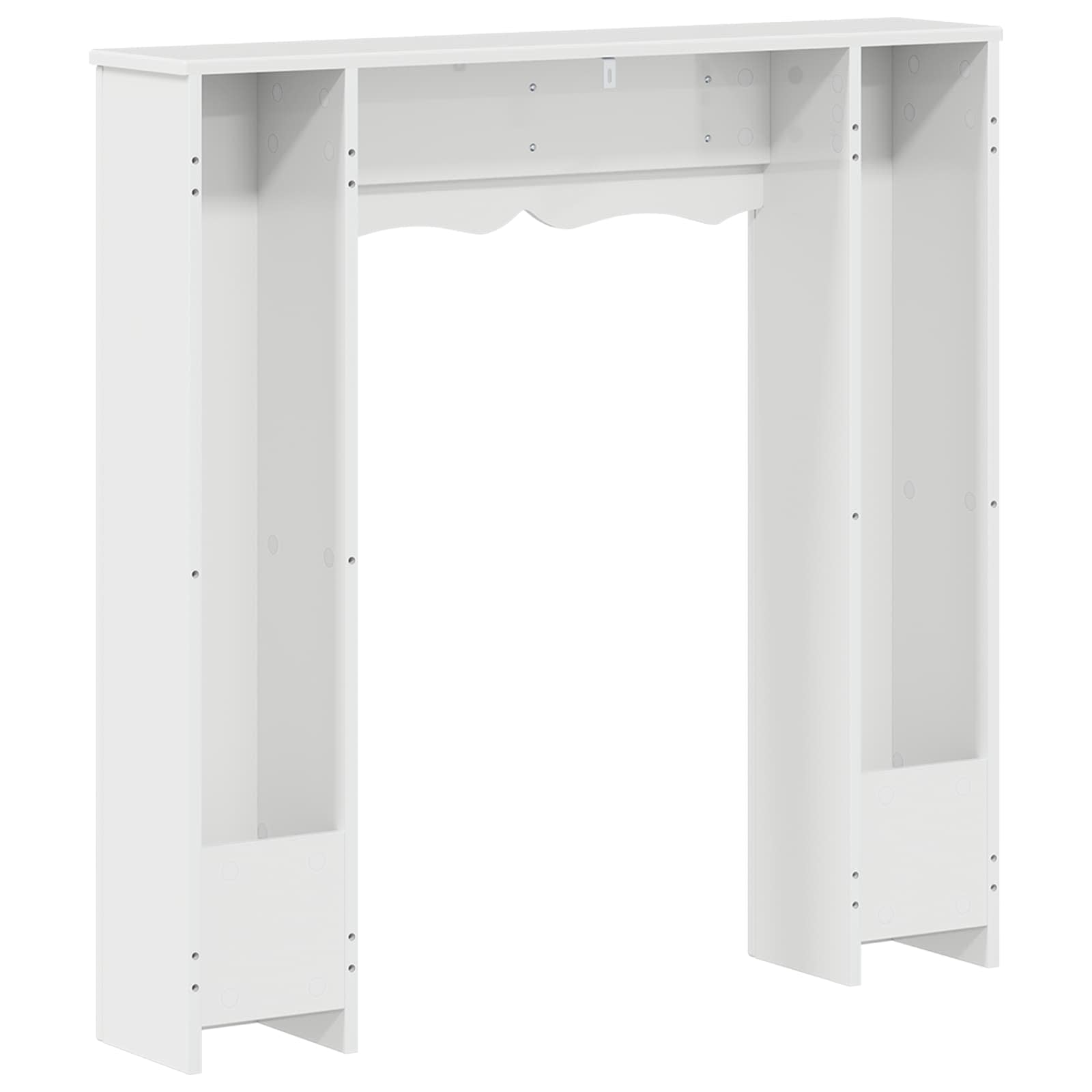 Cornice per camino Bianco Lucido 102 x 20 x 102 cm
