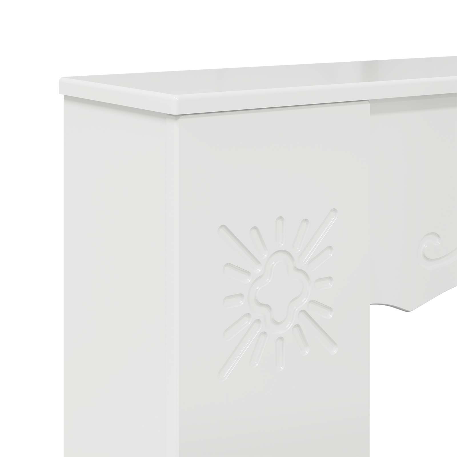 Cornice per camino Bianco Lucido 102 x 20 x 102 cm