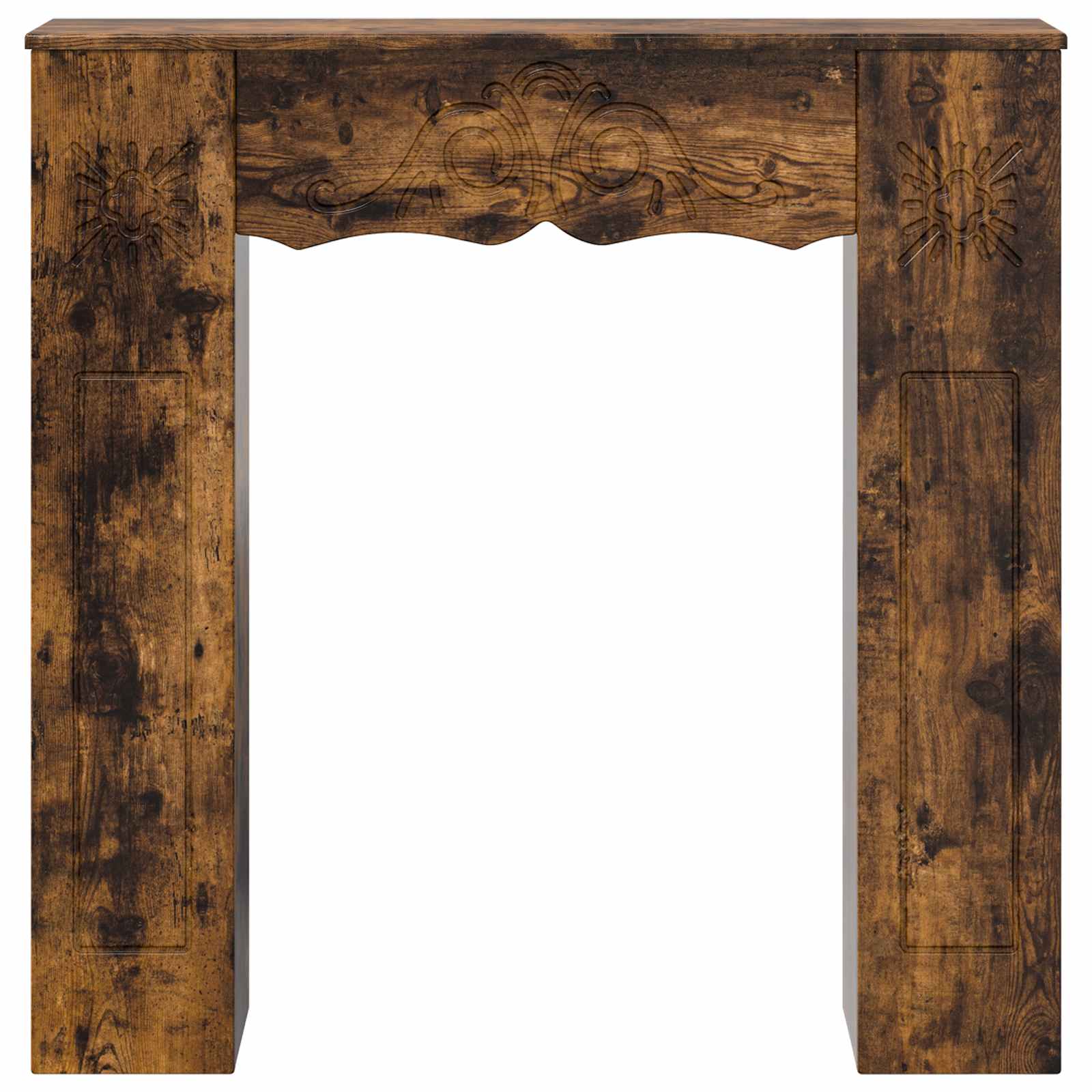 Cornice per camino Rovere Fumo 102 x 20 x 102 cm