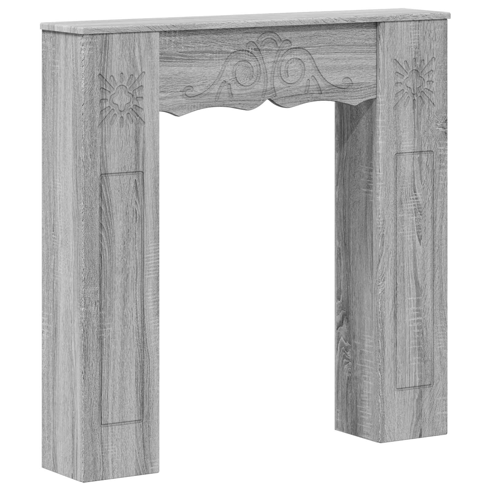 Cornice per camino Sonoma grigio 102 x 20 x 102 cm