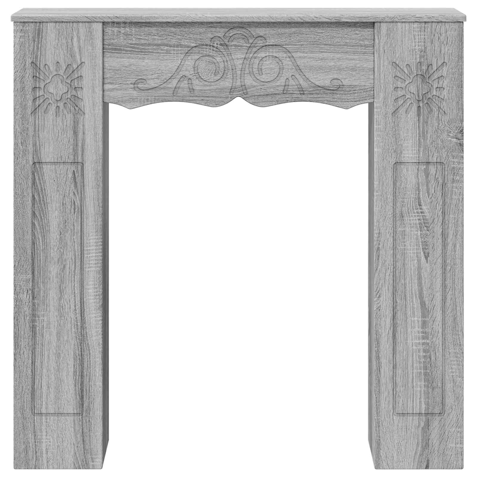 Cornice per camino Sonoma grigio 102 x 20 x 102 cm