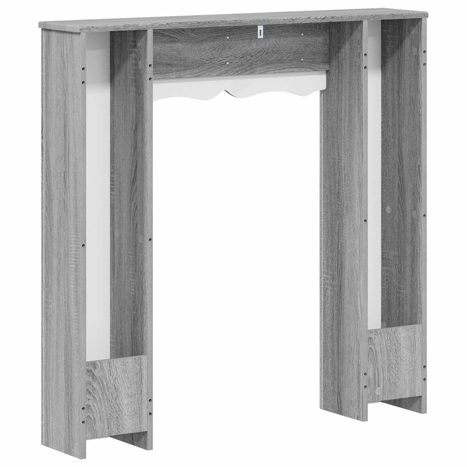 Cornice per camino Sonoma grigio 102 x 20 x 102 cm