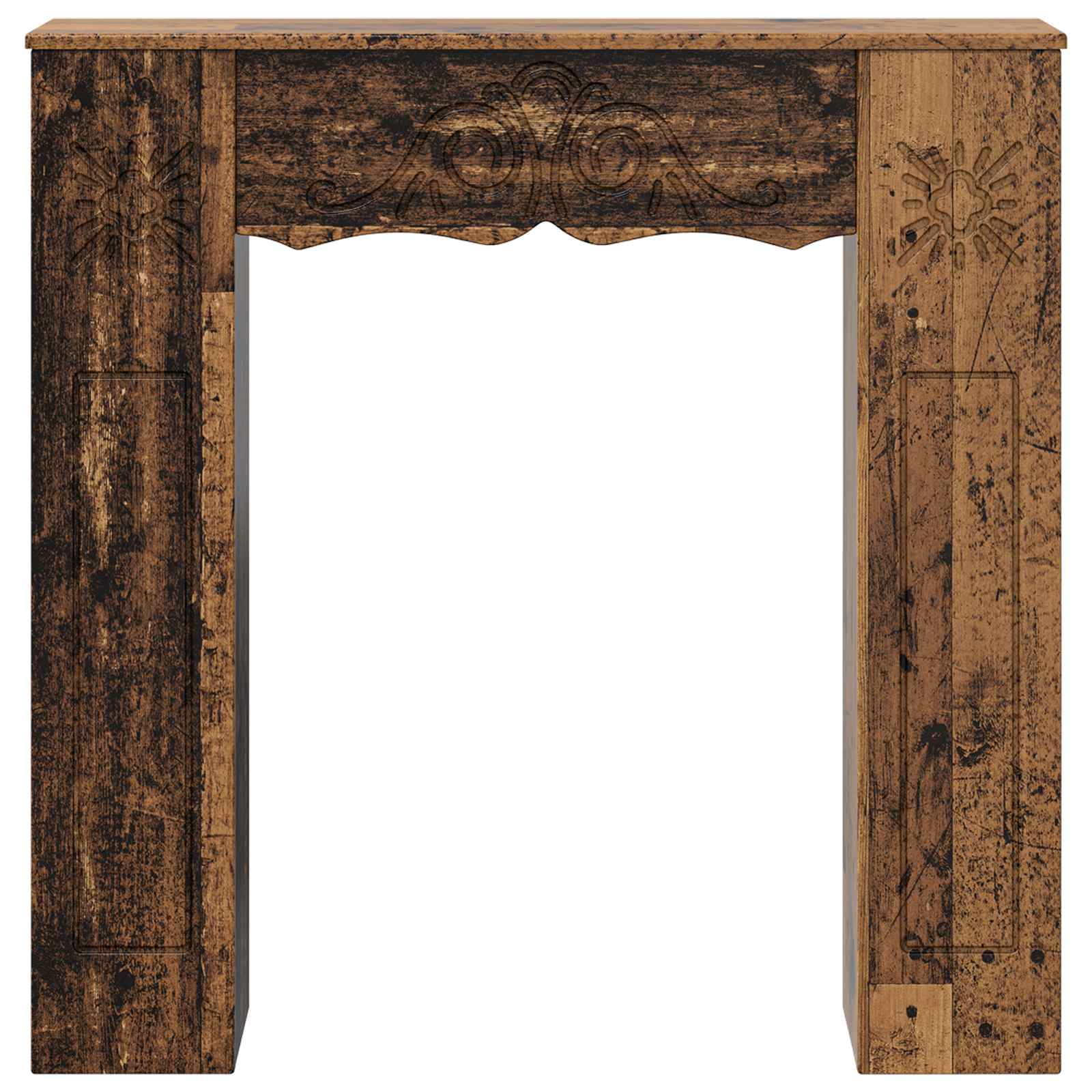 Cornice per camino Legno antico 102 x 20 x 102 cm