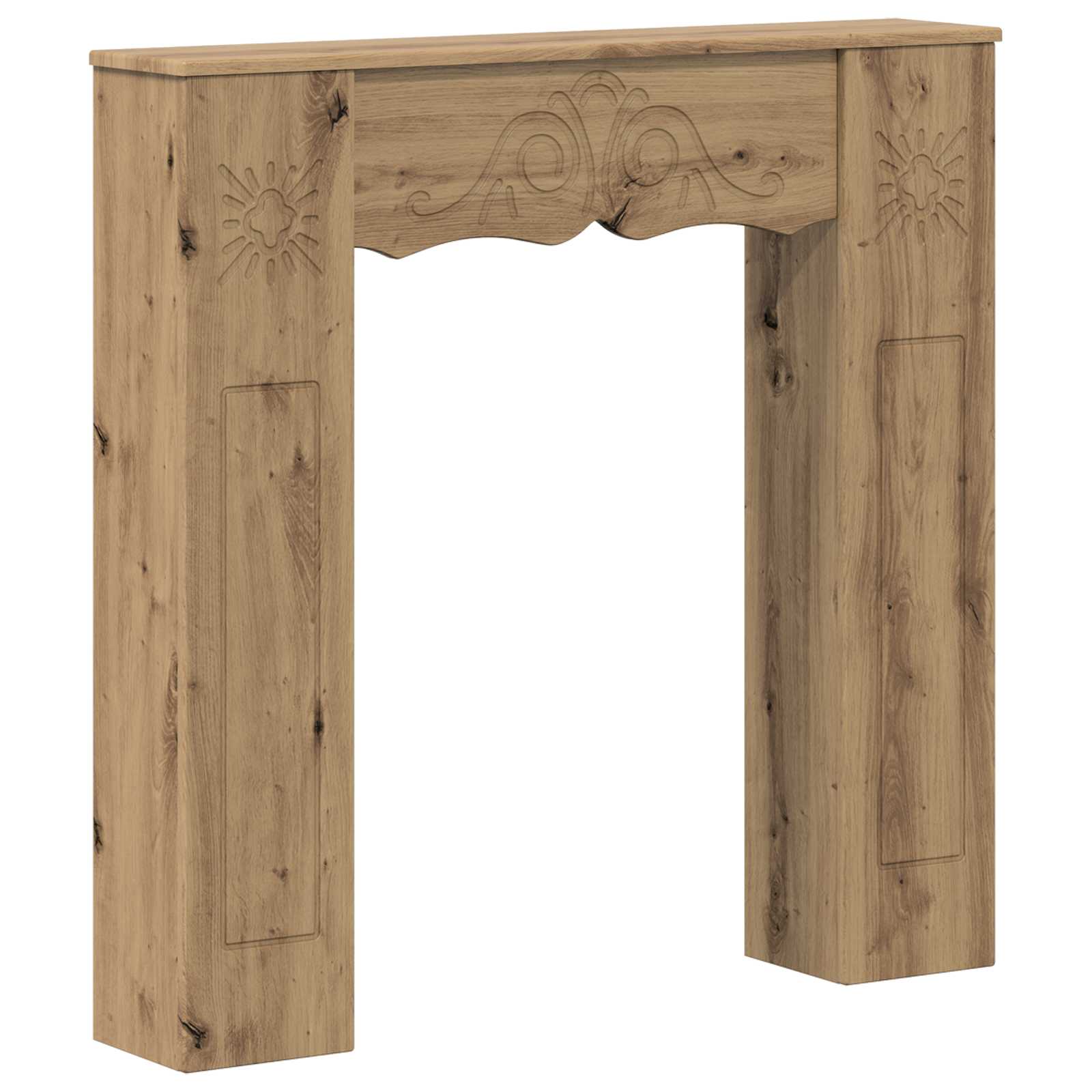 Cornice per camino Rovere Artigianale 102 x 20 x 102 cm