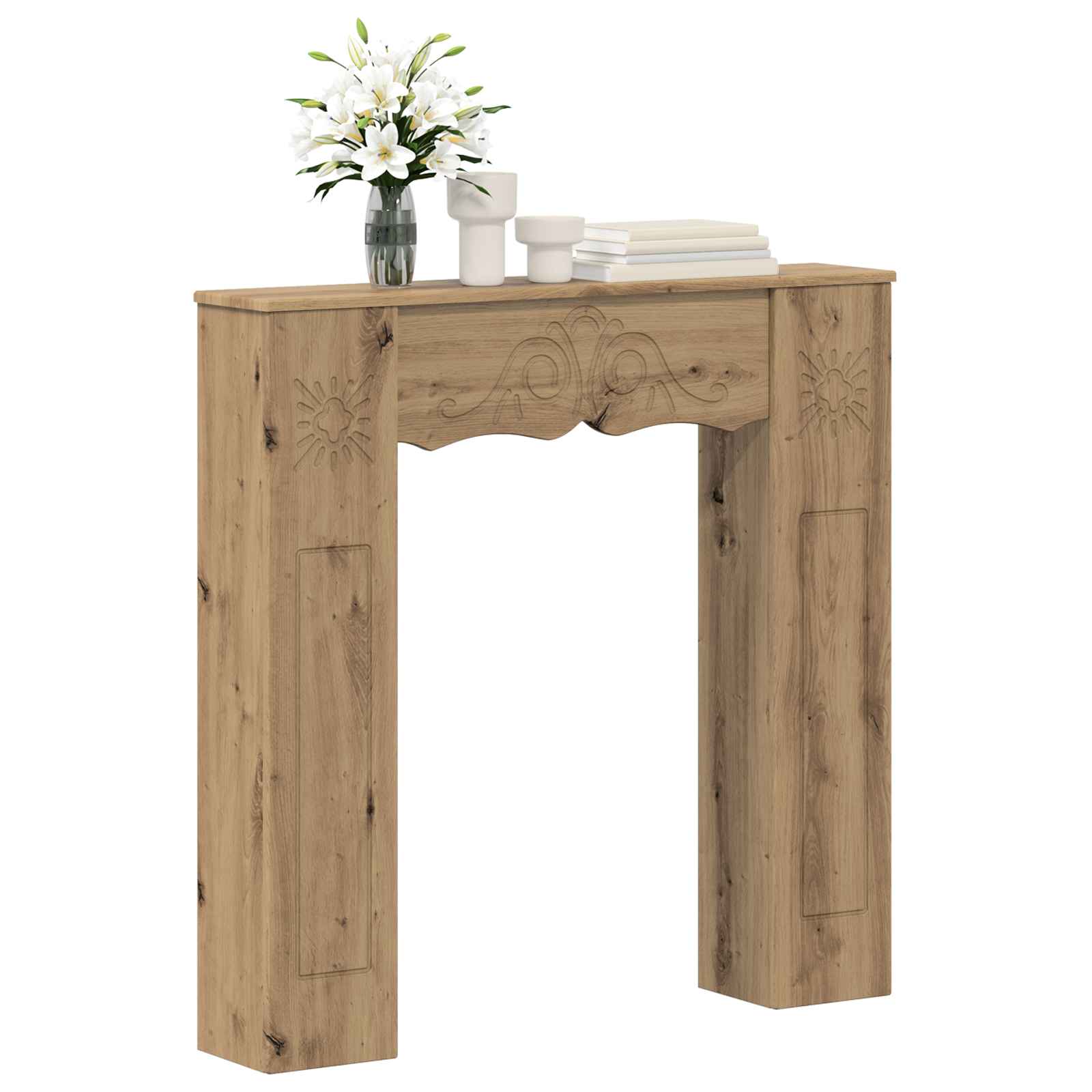 Cornice per camino Rovere Artigianale 102 x 20 x 102 cm