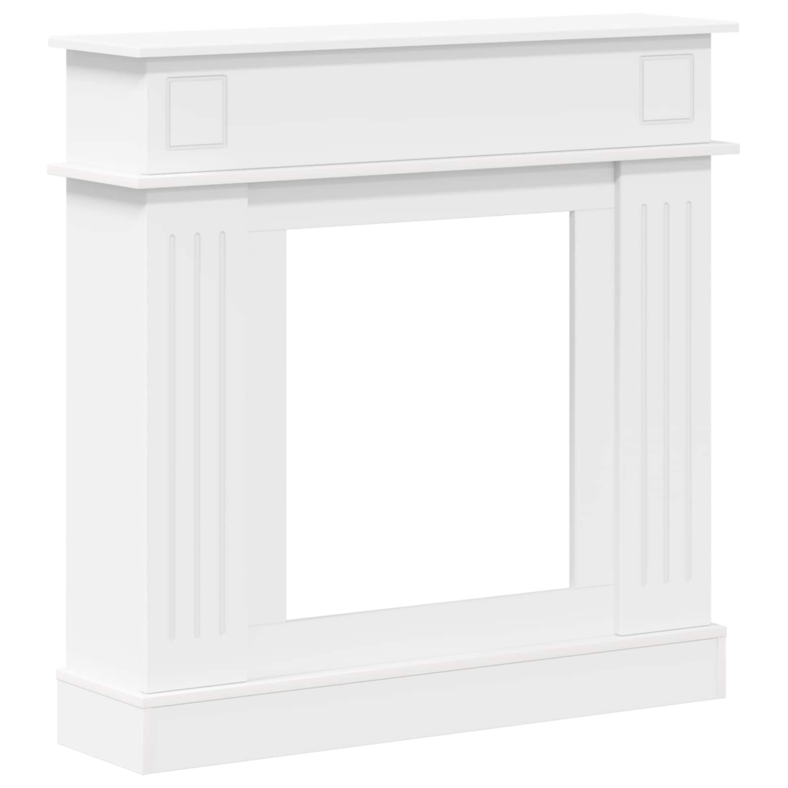Cornice per camino Bianco 102 x 26 x 100 cm