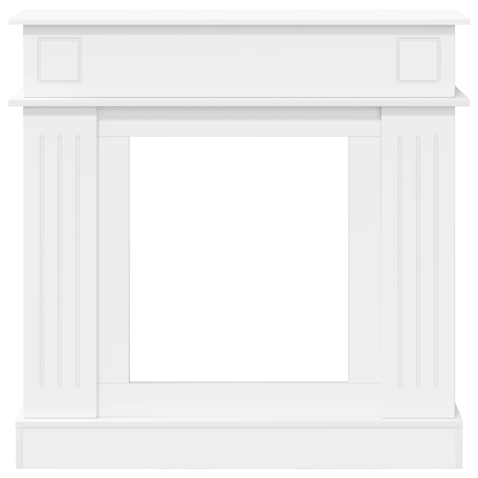 Cornice per camino Bianco 102 x 26 x 100 cm