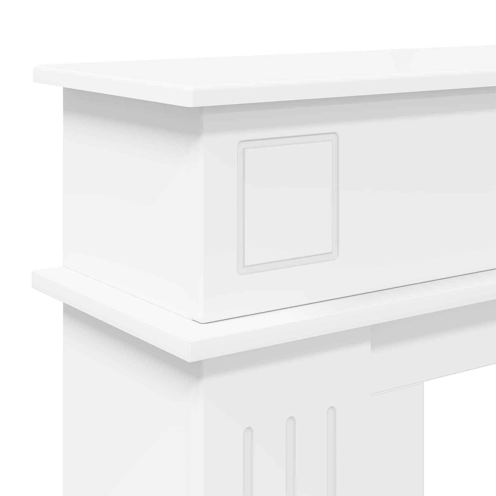 Cornice per camino Bianco 102 x 26 x 100 cm