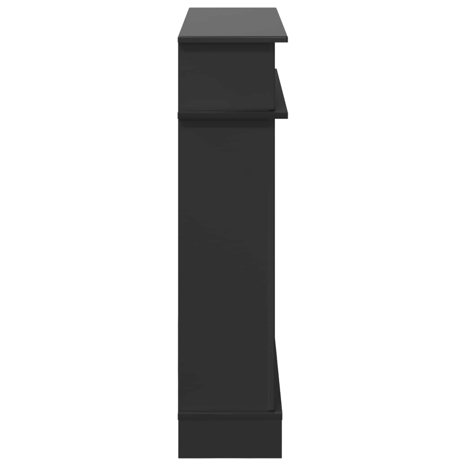 Cornice per camino Nero 102 x 26 x 100 cm Legno ingegnerizzato
