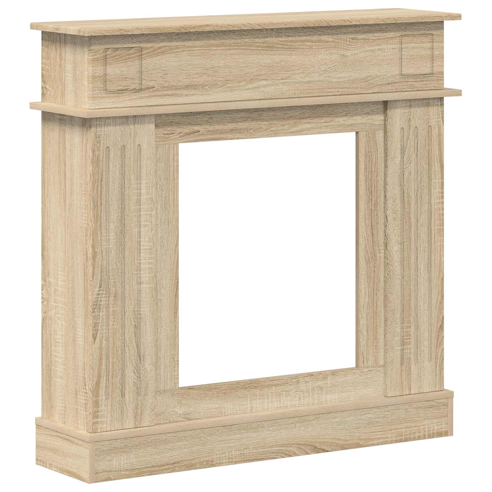 Cornice per camino Rovere Sonoma 102 x 26 x 100 cm