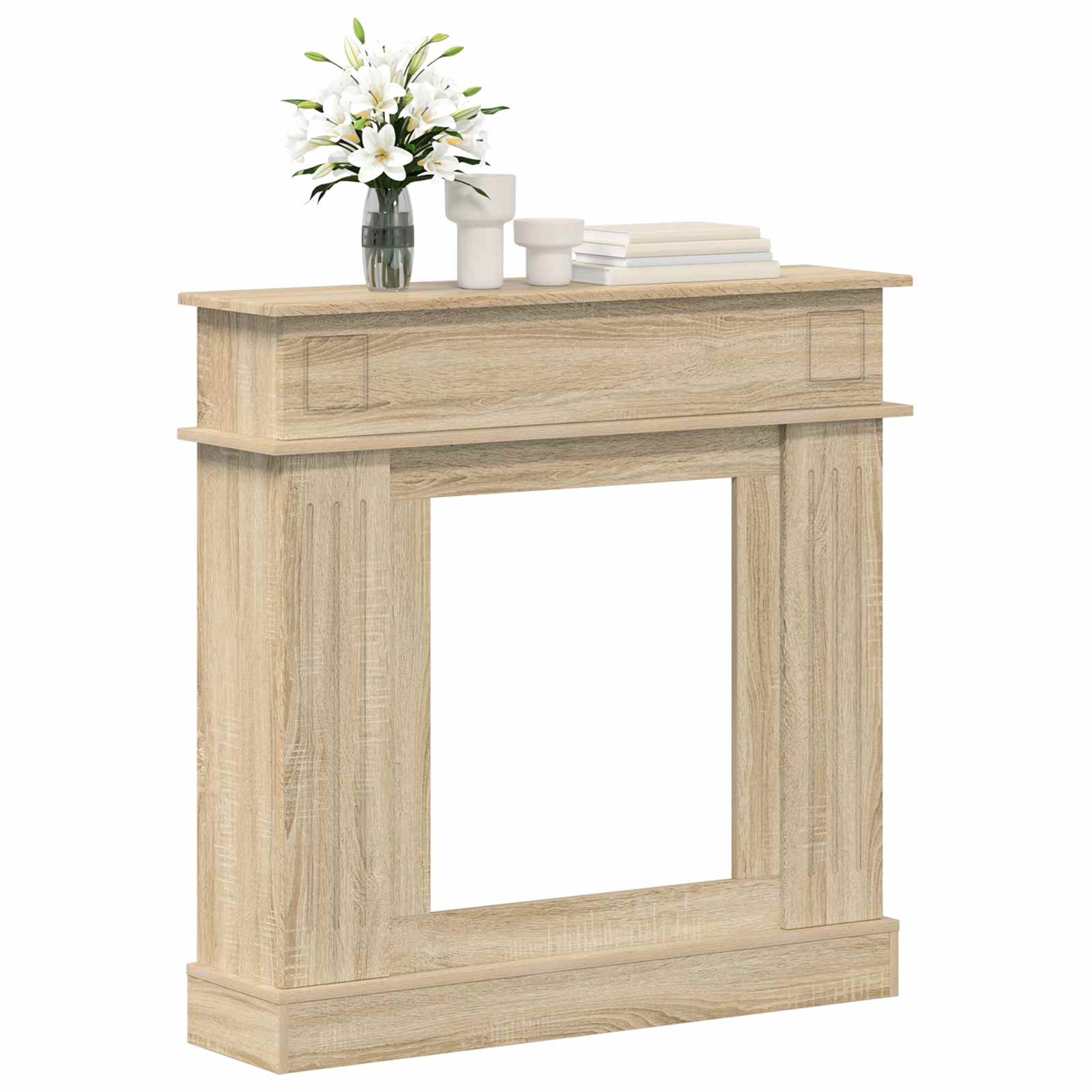 Cornice per camino Rovere Sonoma 102 x 26 x 100 cm