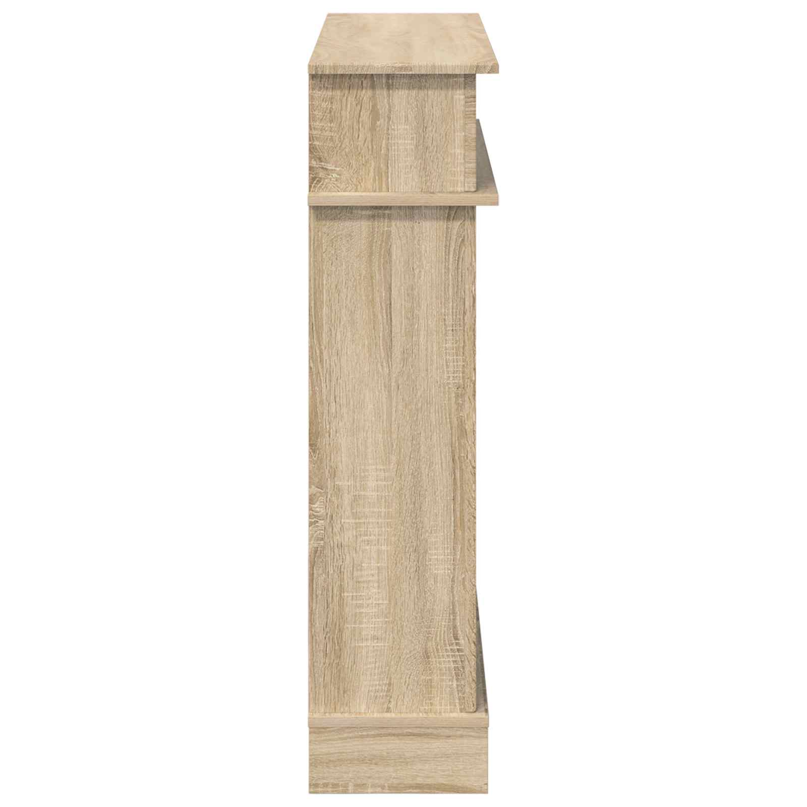 Cornice per camino Rovere Sonoma 102 x 26 x 100 cm
