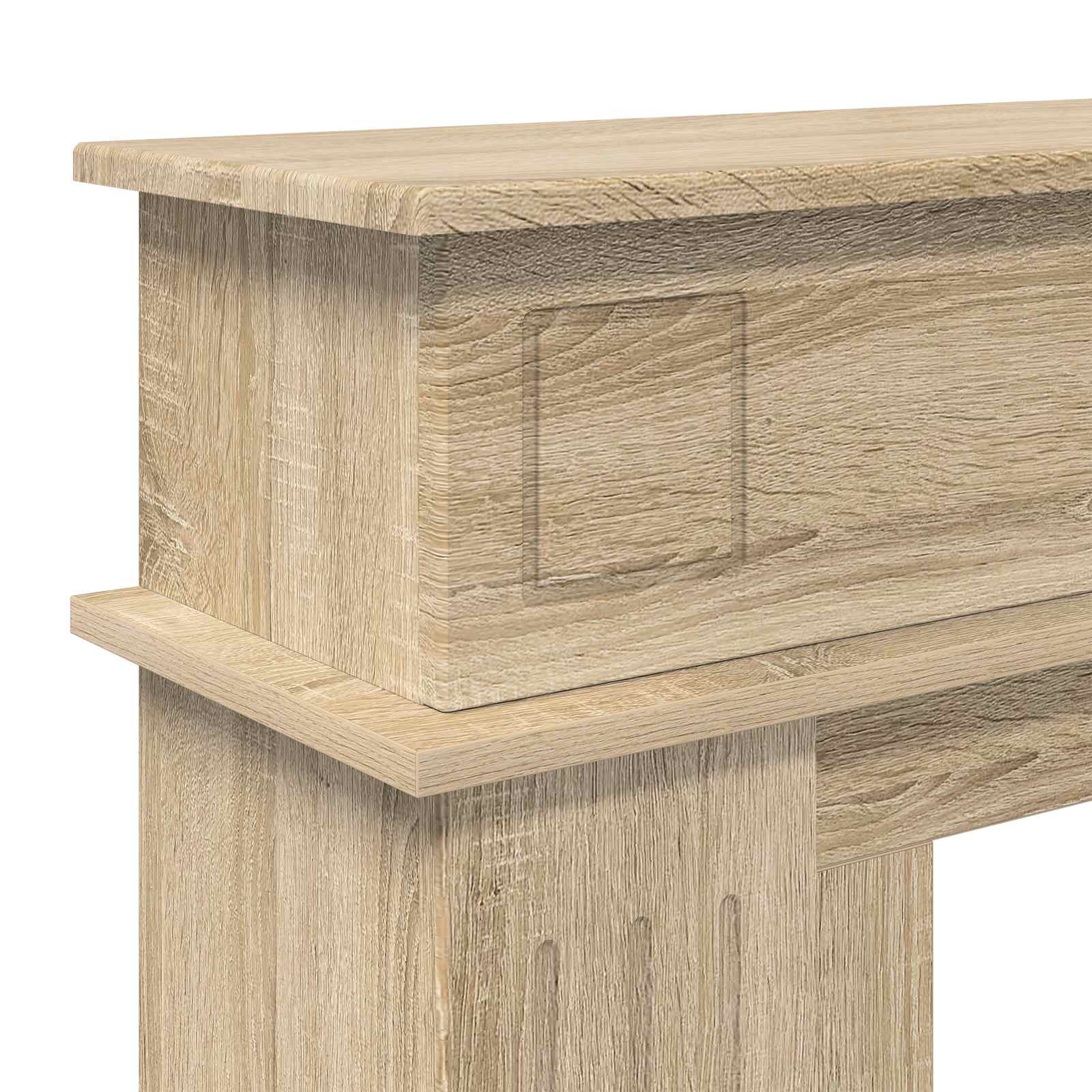 Cornice per camino Rovere Sonoma 102 x 26 x 100 cm