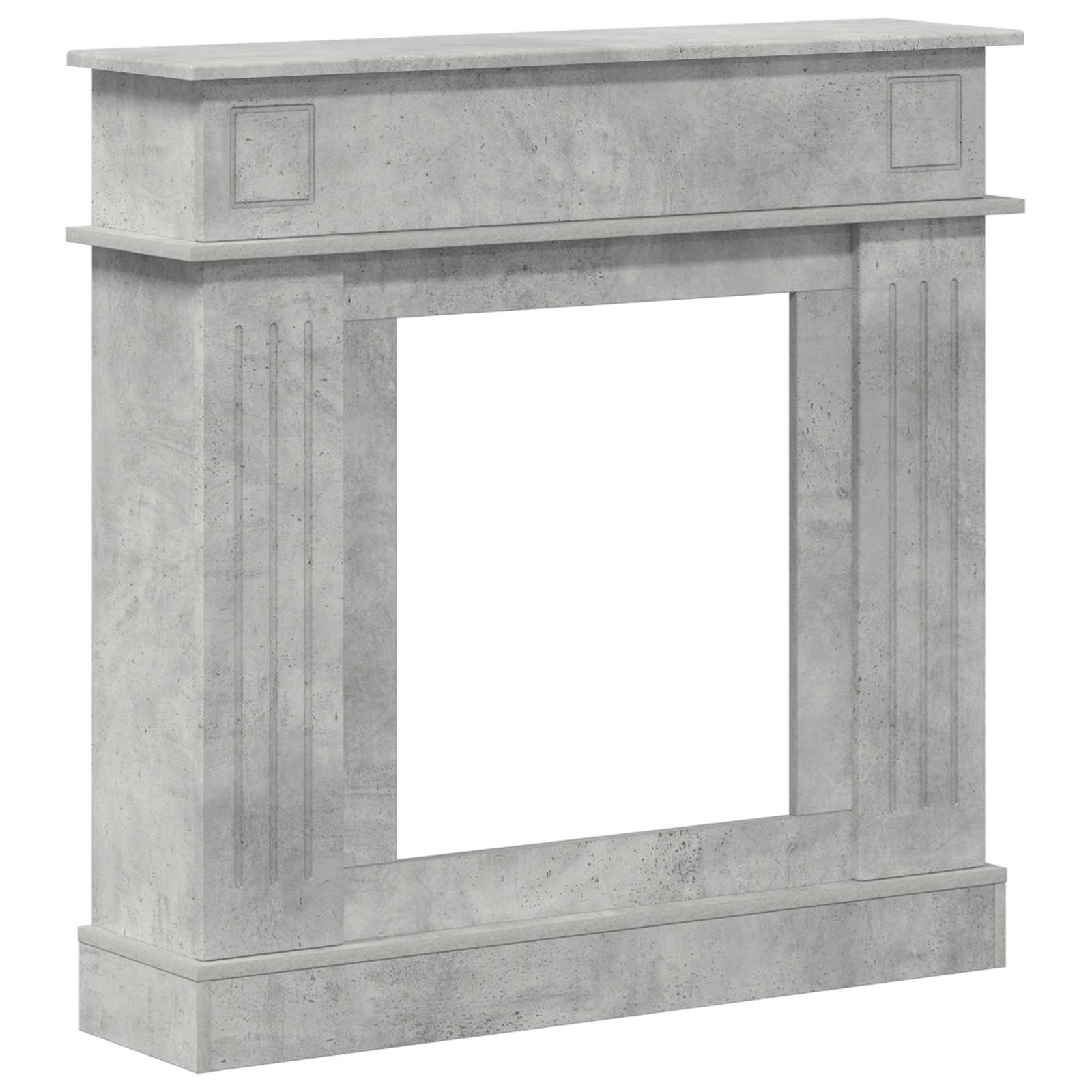 Cornice per camino Grigio Cemento 102 x 26 x 100 cm