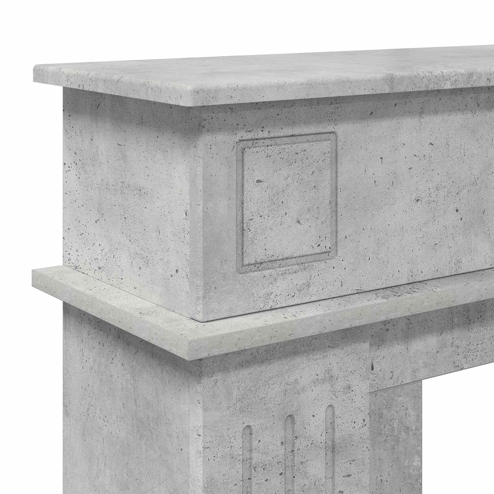 Cornice per camino Grigio Cemento 102 x 26 x 100 cm