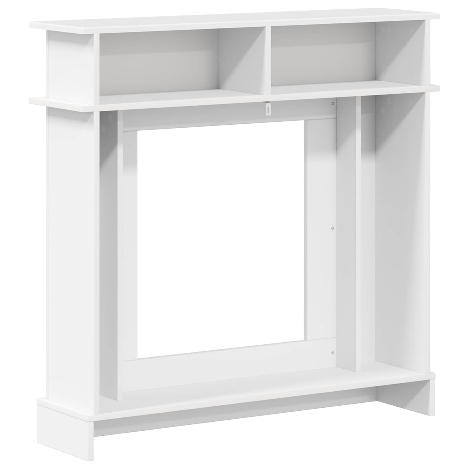 Cornice per camino Bianco Lucido 102 x 26 x 100 cm