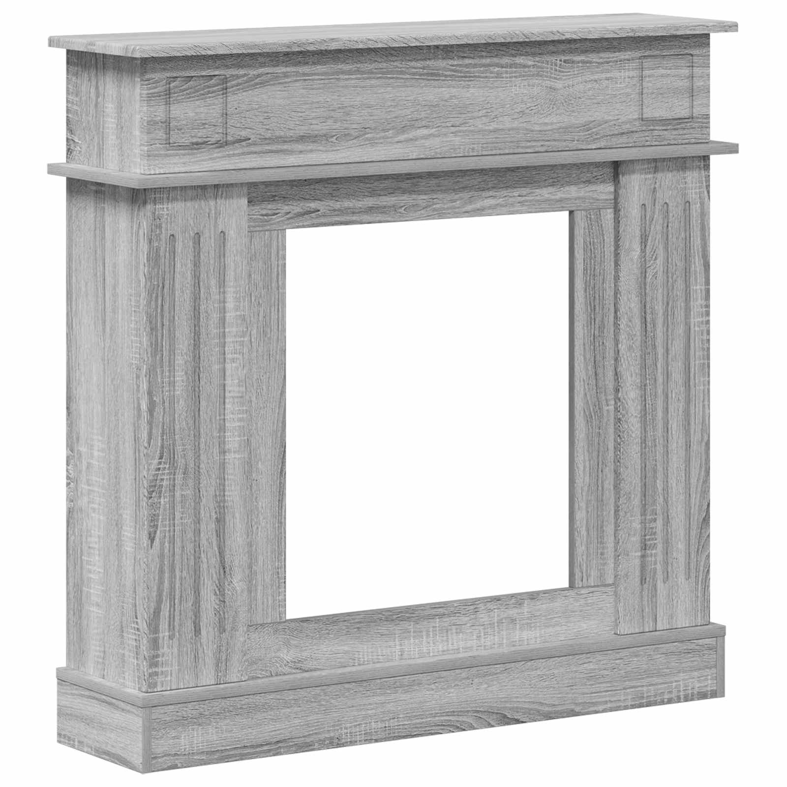 Cornice per camino Sonoma grigio 102 x 26 x 100 cm