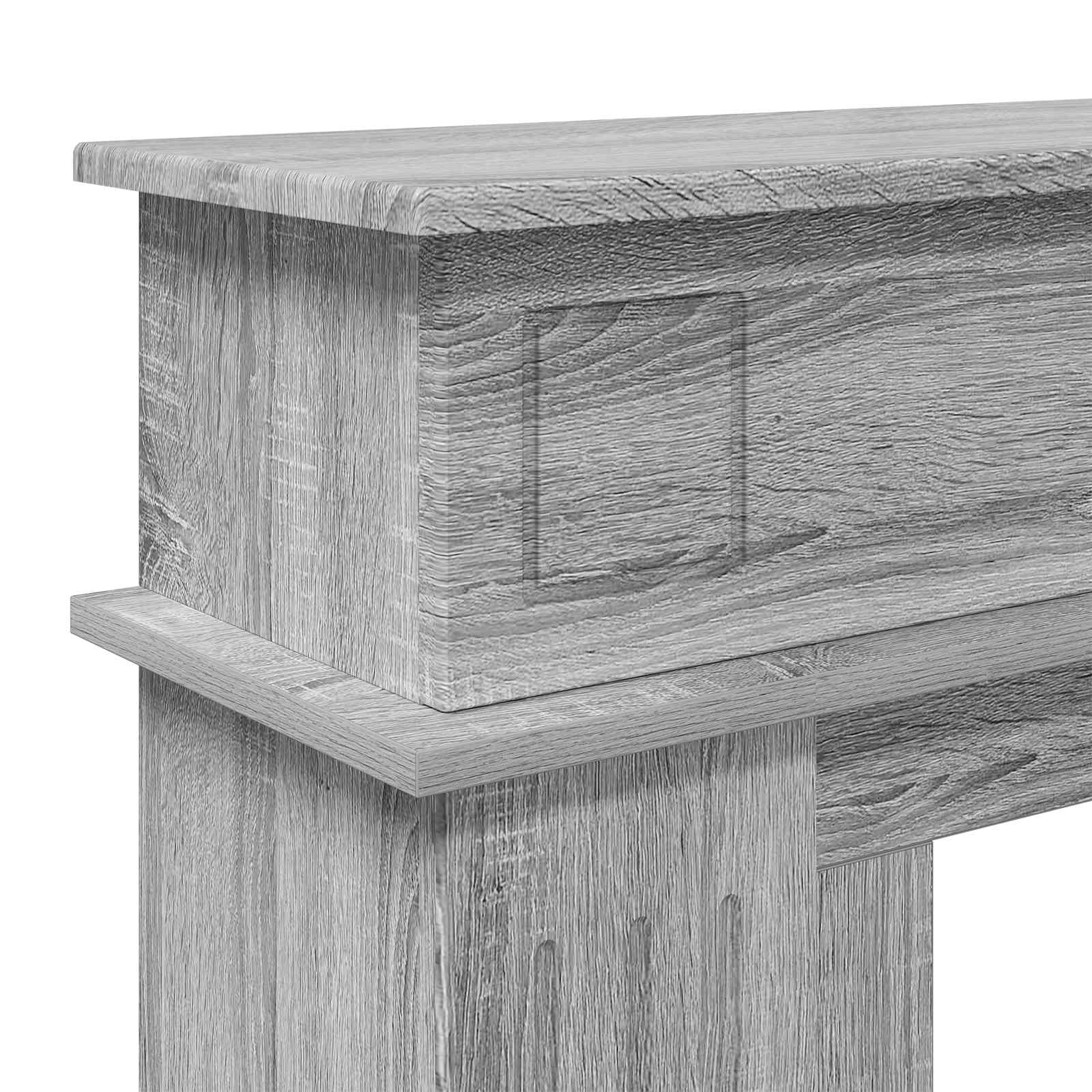 Cornice per camino Sonoma grigio 102 x 26 x 100 cm