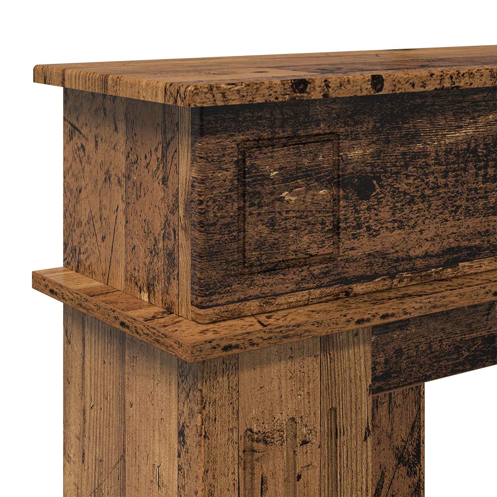 Cornice per camino Legno antico 102 x 26 x 100 cm