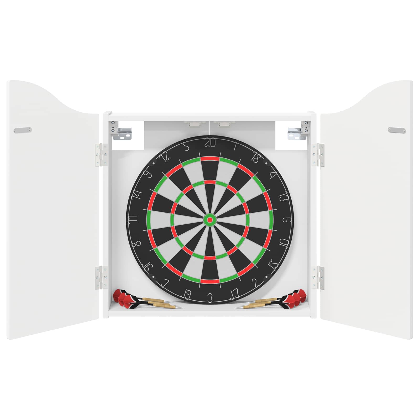 Armadio per Dartboard Bianco 56 x 12 x 63 cm