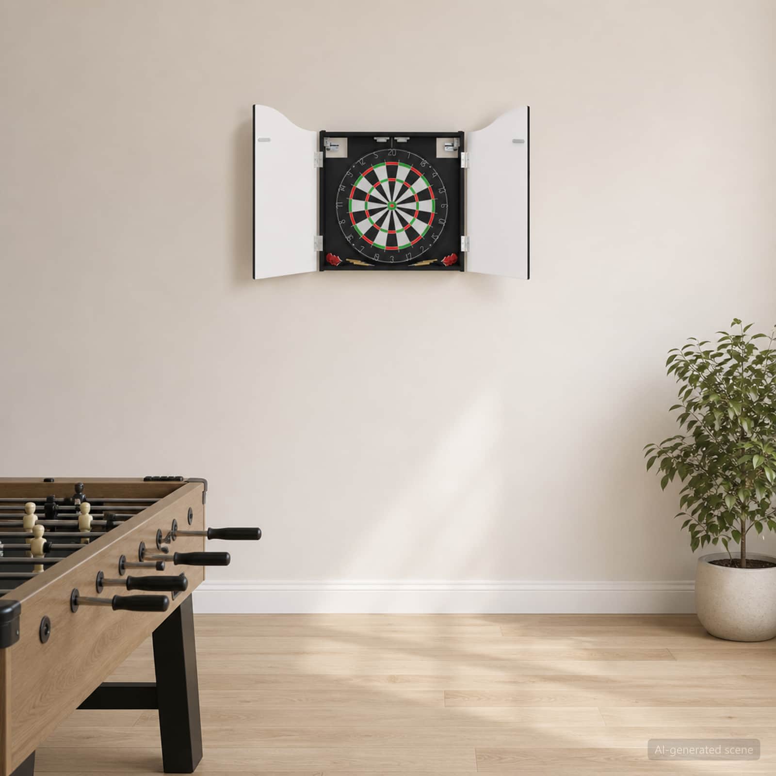Armadio per Dartboard Nero 56 x 12 x 63 cm Legno ingegnerizzato