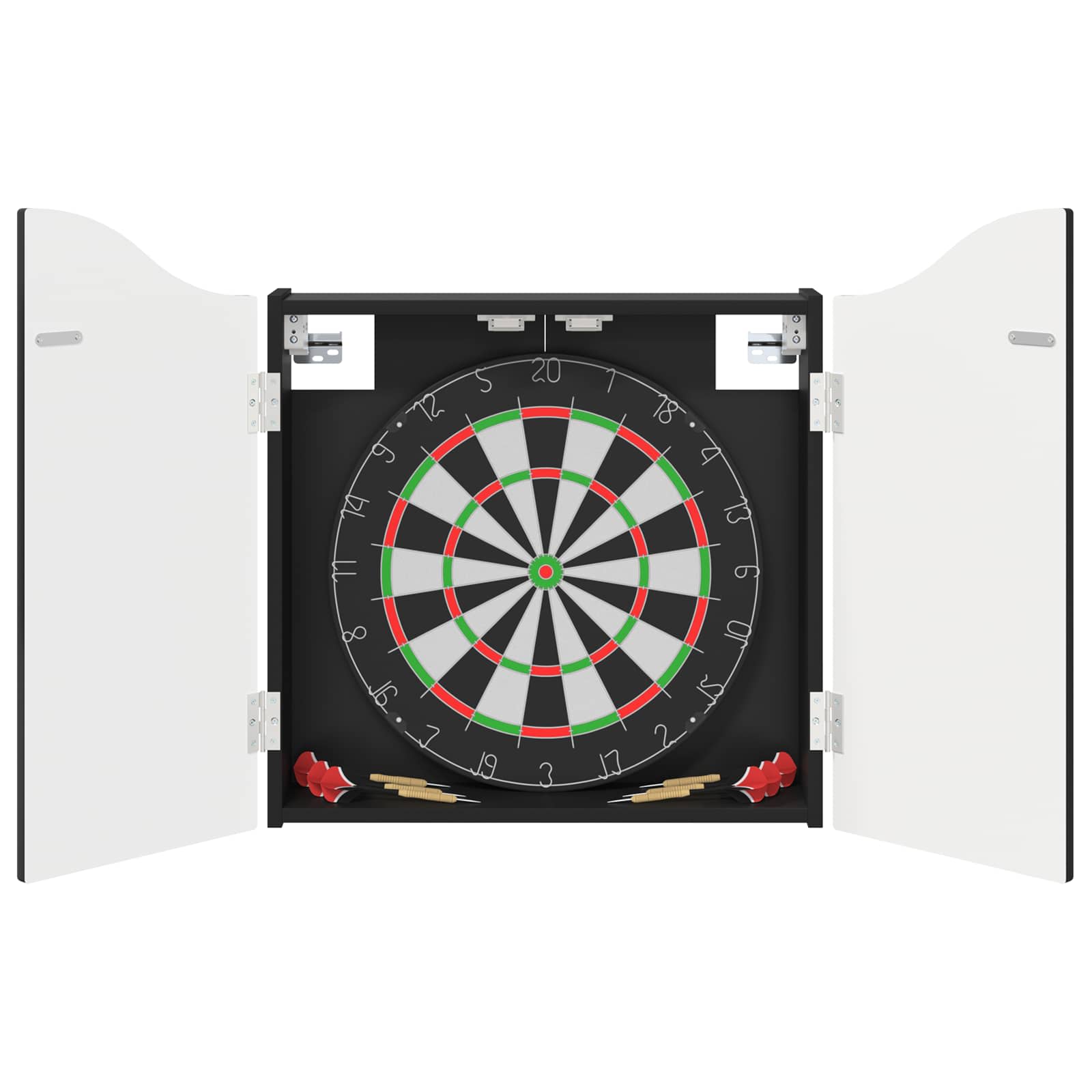Armadio per Dartboard Nero 56 x 12 x 63 cm Legno ingegnerizzato