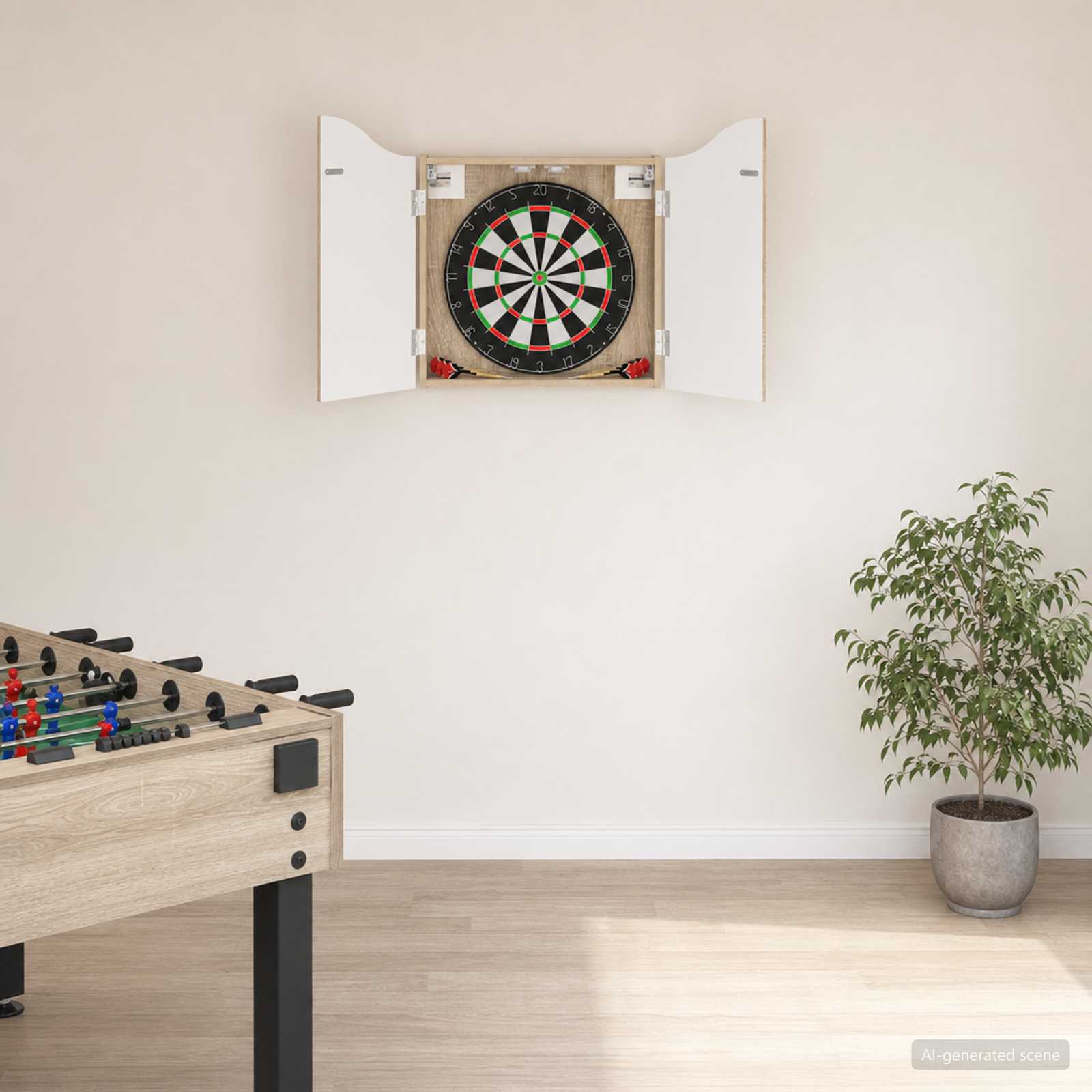 Armadio per Dartboard Rovere Sonoma 56 x 12 x 63 cm
