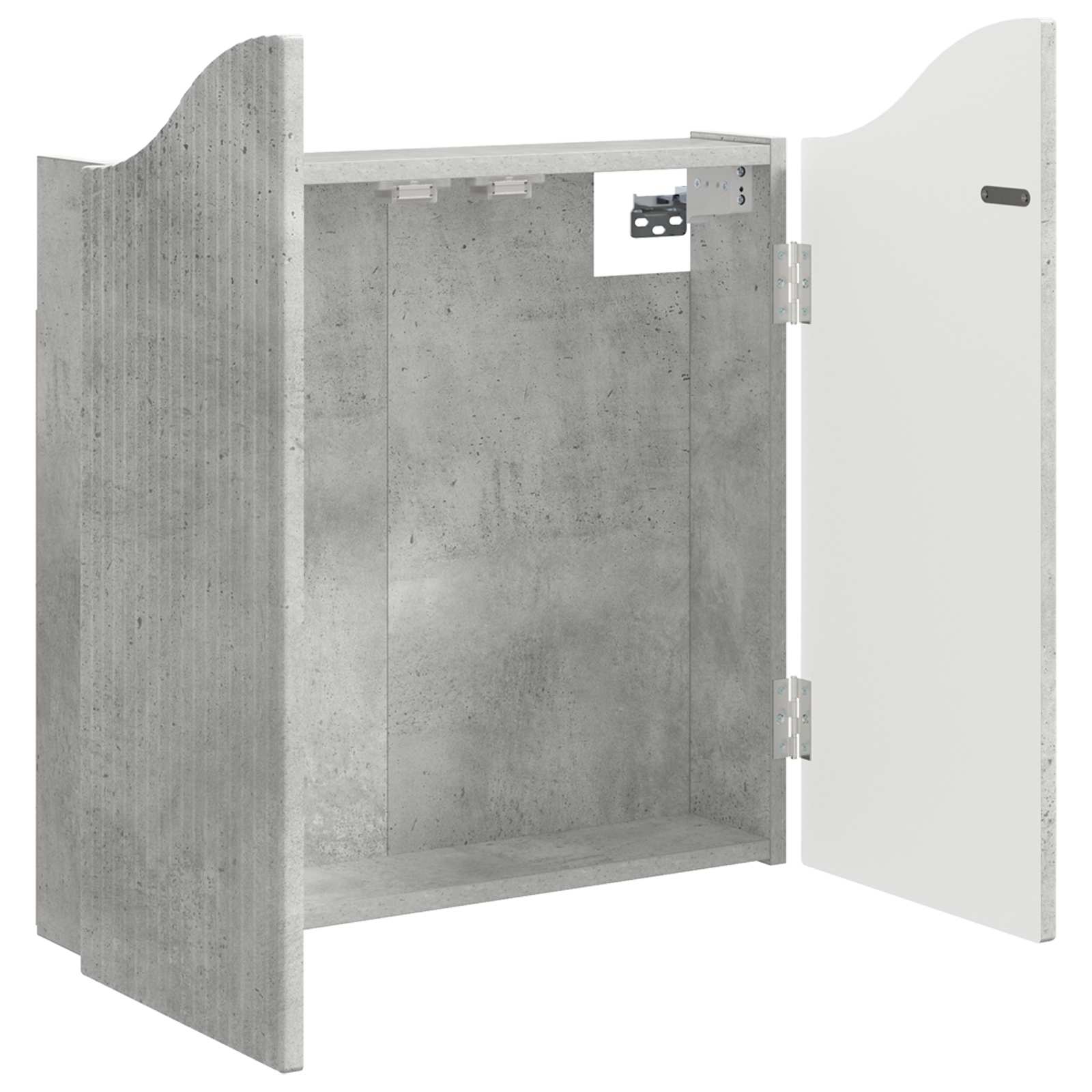 Armadio per Dartboard Grigio Cemento 56 x 12 x 63 cm