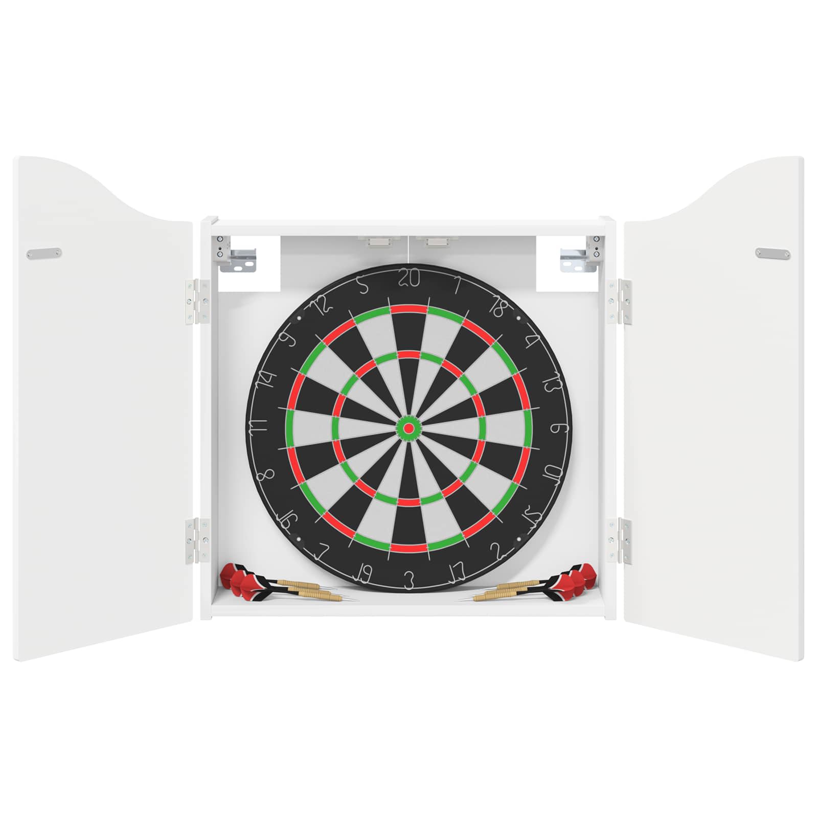 Armadio per Dartboard Bianco Lucido 56 x 12 x 63 cm