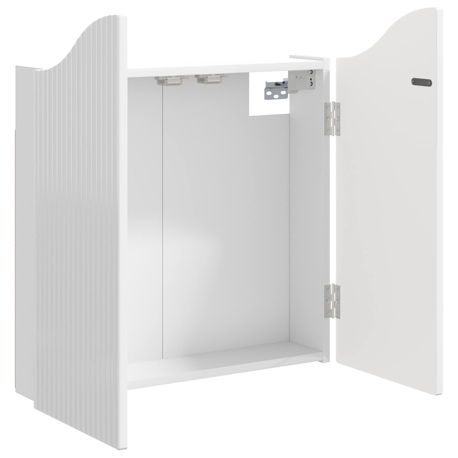 Armadio per Dartboard Bianco Lucido 56 x 12 x 63 cm