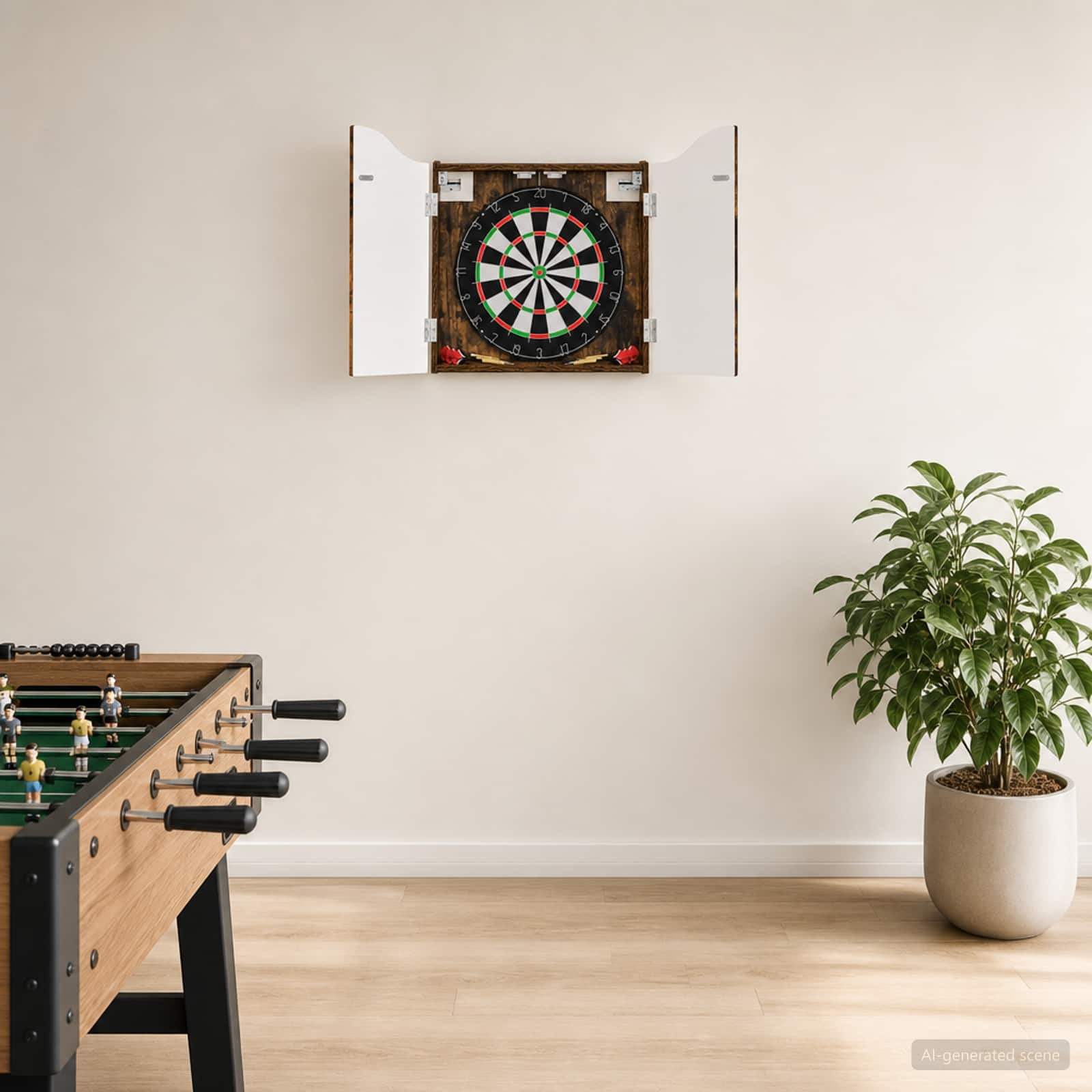 Armadio per Dartboard Rovere Fumo 56 x 12 x 63 cm