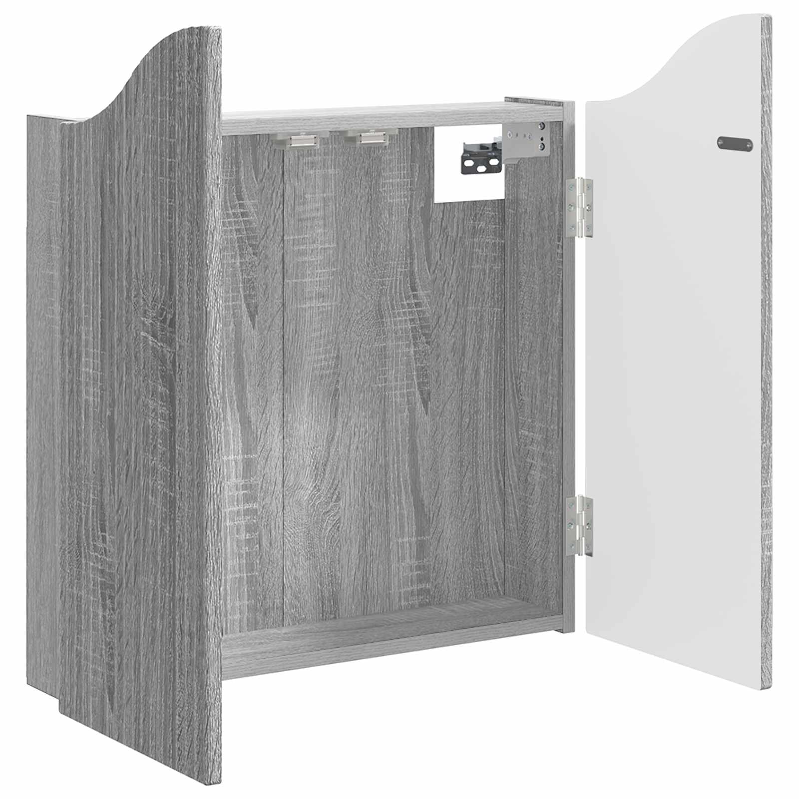 Armadio per Dartboard Sonoma grigio 56 x 12 x 63 cm