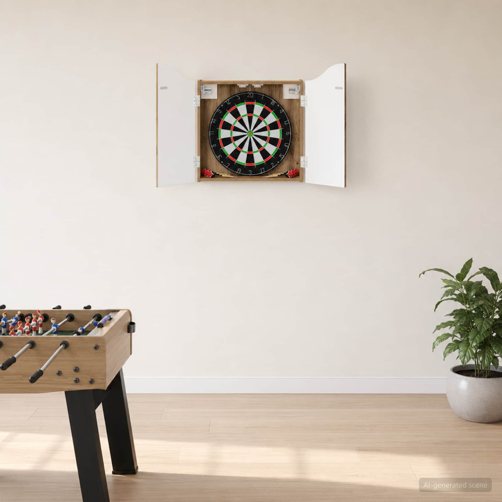 Armadio per Dartboard Rovere Artigianale 56 x 12 x 63 cm