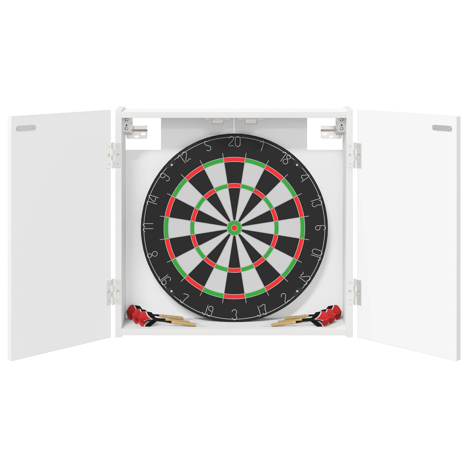 Armadio per Dartboard Bianco 56 x 12 x 53,5 cm