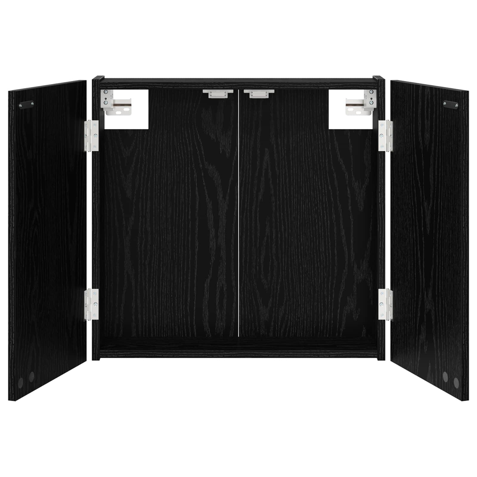Armadio per Dartboard Rovere Nero 56 x 12 x 53,5 cm