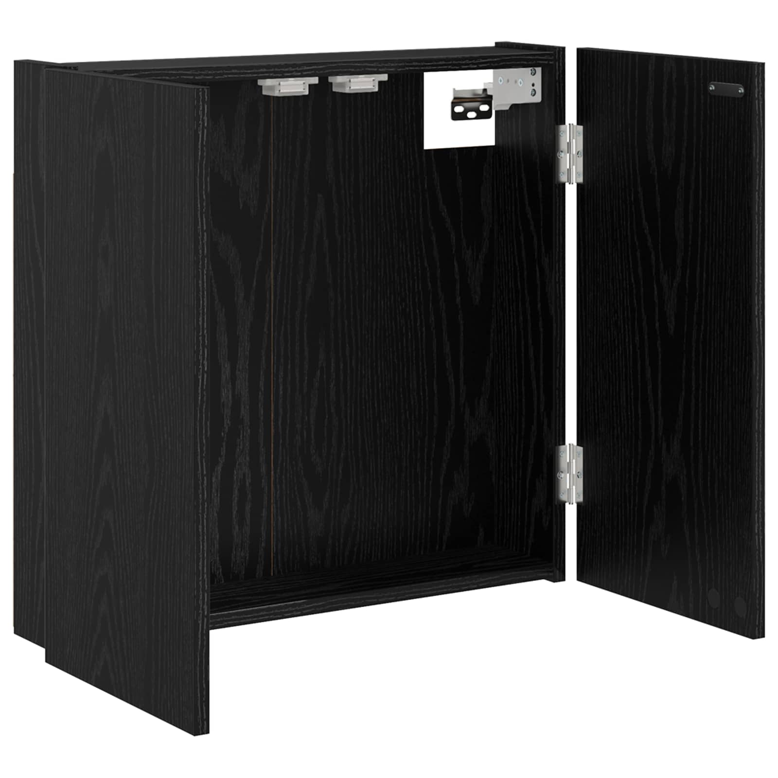 Armadio per Dartboard Rovere Nero 56 x 12 x 53,5 cm