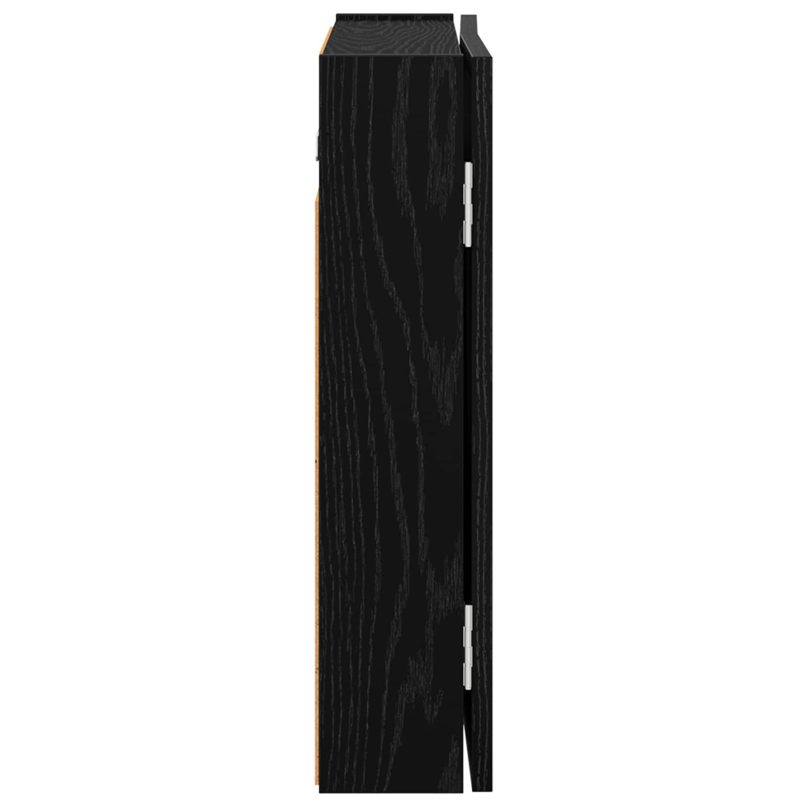 Armadio per Dartboard Rovere Nero 56 x 12 x 53,5 cm