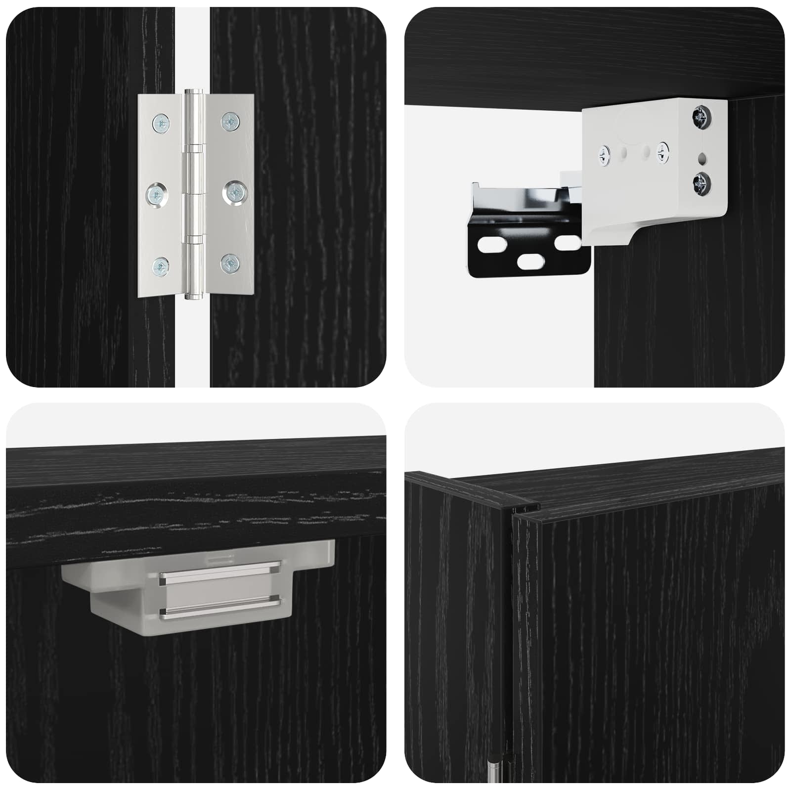 Armadio per Dartboard Rovere Nero 56 x 12 x 53,5 cm