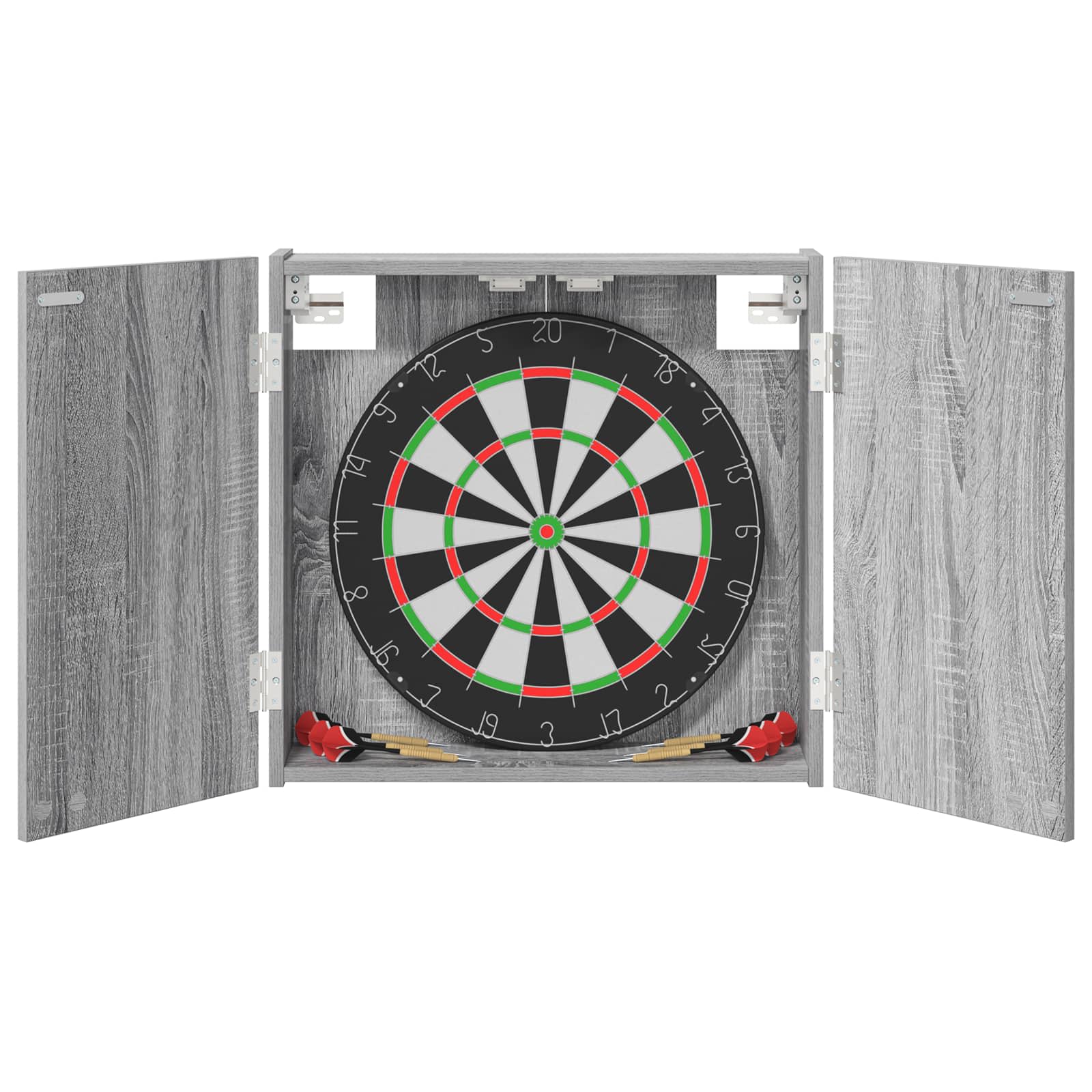 Armadio per Dartboard Sonoma grigio 56 x 12 x 53,5 cm